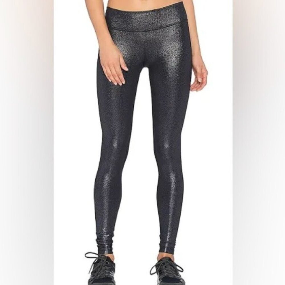 Beyond Yoga Shimmer Essential Black Foil Leggings Size Medium - Picture 11 of 11